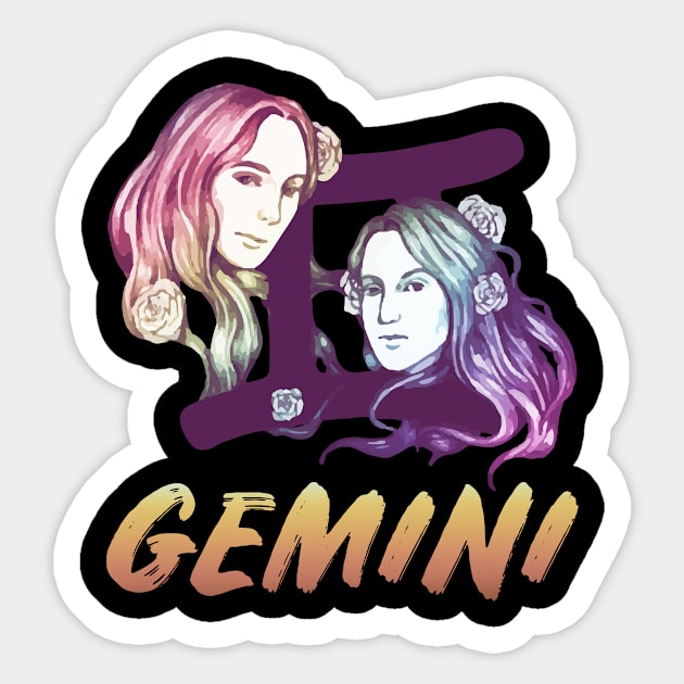 Gemini horoscope Sticker by BeDesignerWorld